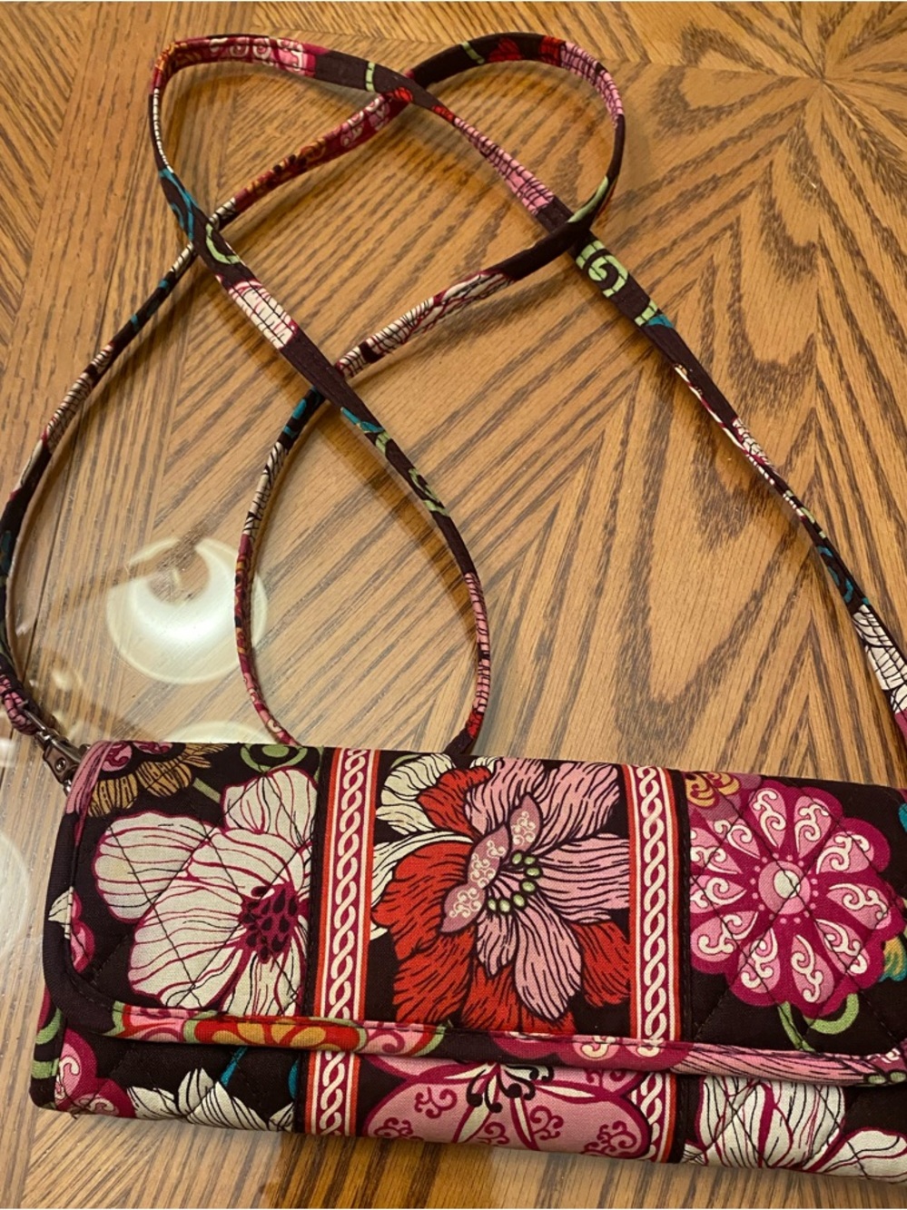 Vera Bradley Plum Pink Multi Floral Quilted Crossbody